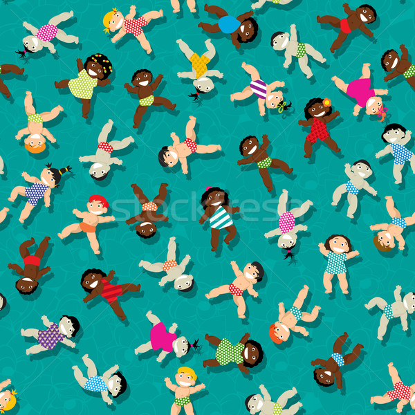 Multi racial baby pattern Stock photo © lirch