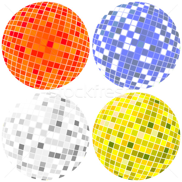 Discotecă globuri set culori petrecere Imagine de stoc © lirch