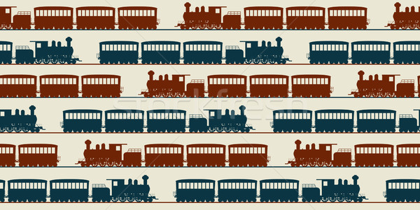 Seamless train pattern Stock photo © lirch