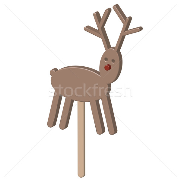 Christmas raindeer chocolate on a stick Stock photo © lirch