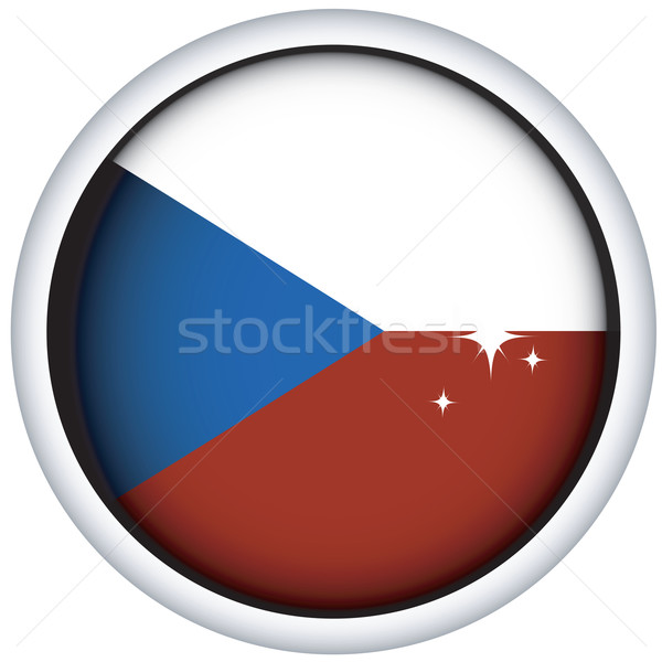 Czech flag button Stock photo © lirch