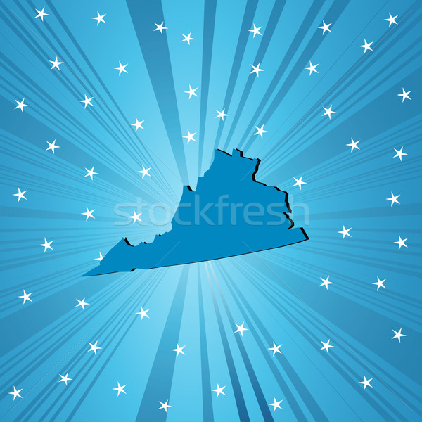 Blue Virginia map Stock photo © lirch