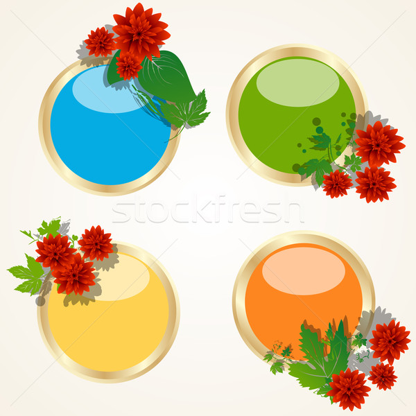 Floral motif buttons Stock photo © lirch