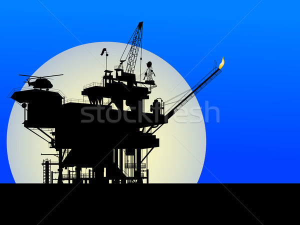 Stock photo: Oil platform 
