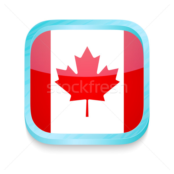 Foto stock: Botão · Canadá · bandeira · telefone · internet