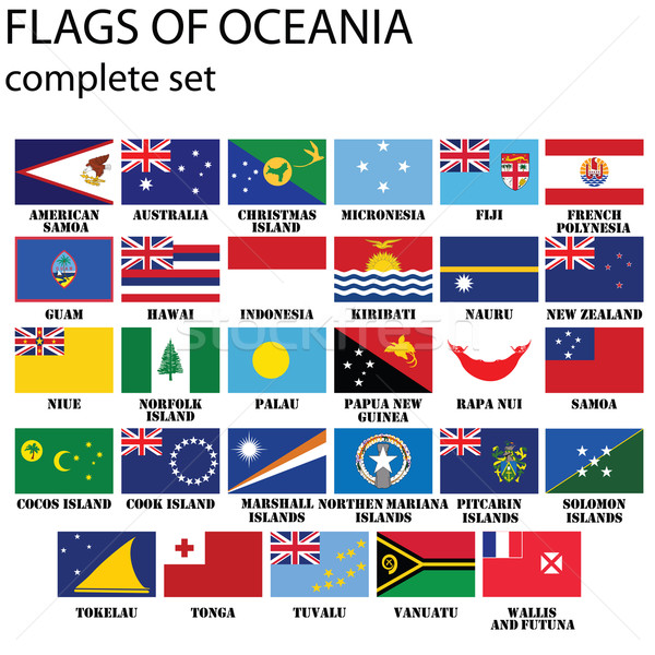 Foto stock: Bandeiras · oceânia · países · original · cores