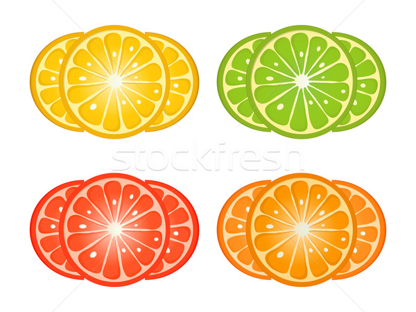柑橘類水果 片 白 橙 檸檬 柚子 商業照片 © lirch