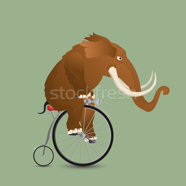 Mammoth on a bicycle
 Stock photo © lirch