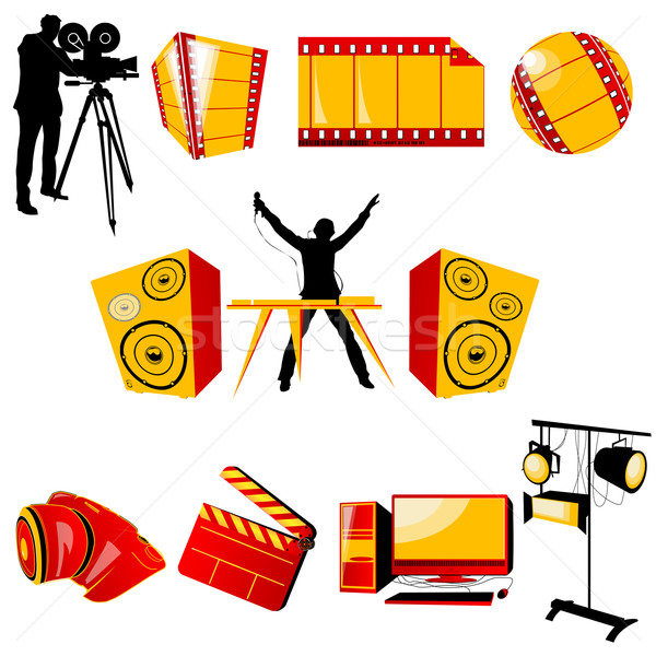 video and music icons Stock photo © lirch