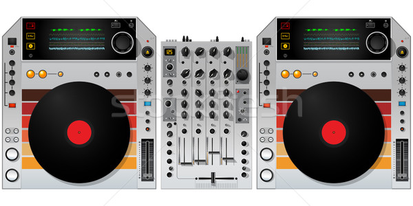 Patefoane mixer realist profesional izolat obiecte Imagine de stoc © lirch