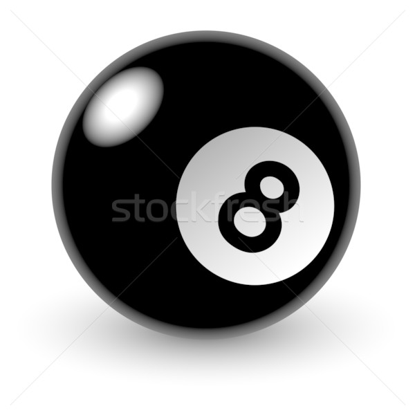 Stock photo: Poll ball no. 8