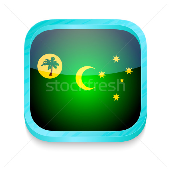 Smart phone button with Cocos Island flag Stock photo © lirch