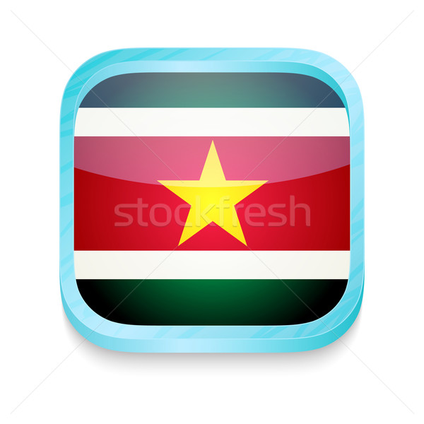 Smart phone button with Suriname flag Stock photo © lirch
