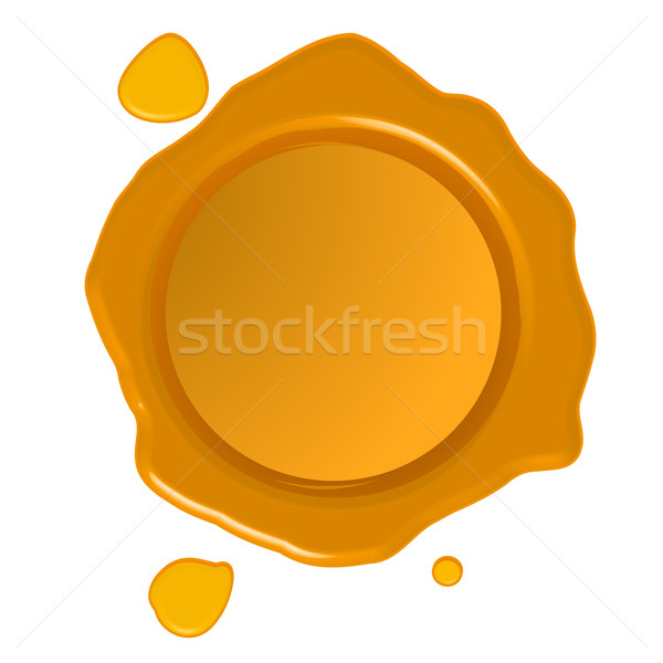 Dourado cera selar vazio branco fundo Foto stock © lirch