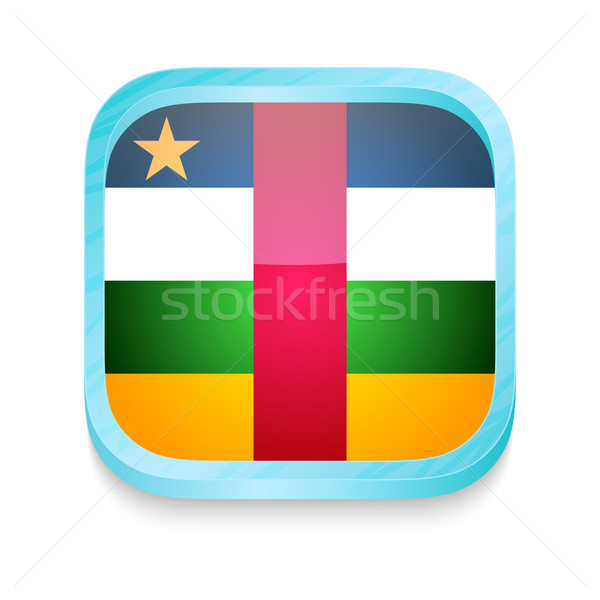 Smart phone button with Central Africa flag Stock photo © lirch