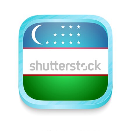 Smart phone button with Uzbekistan flag Stock photo © lirch