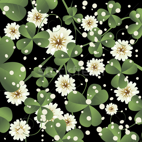 Foto stock: Trevo · folhas · fundo · ilustração · flores · abstrato