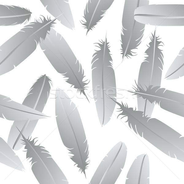 Seamless feathers pattern  Stock photo © lirch