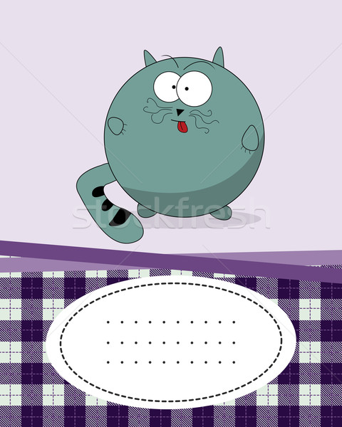 Text card with fat cat Stock photo © lirch