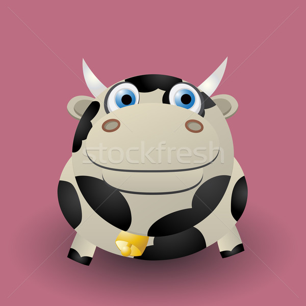 Cute baby cow Stock photo © lirch