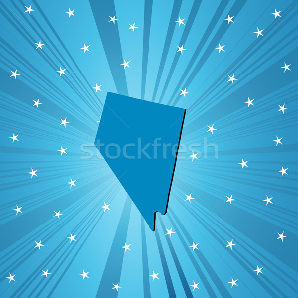 Blue Nevada map Stock photo © lirch