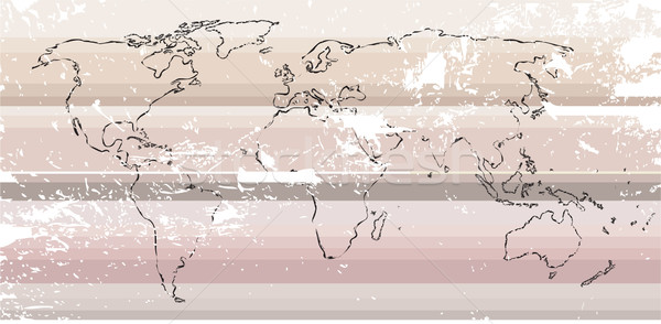 ストックフォト: ラフ · 古地図 · 世界 · ヴィンテージ · 実例 · 地図