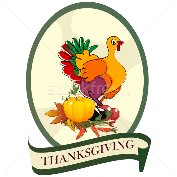 Thanksgiving day sticker Stock photo © lirch