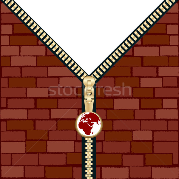 Unzipped wall Stock photo © lirch