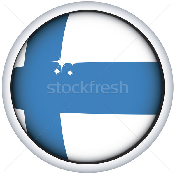 Finnish flag button Stock photo © lirch