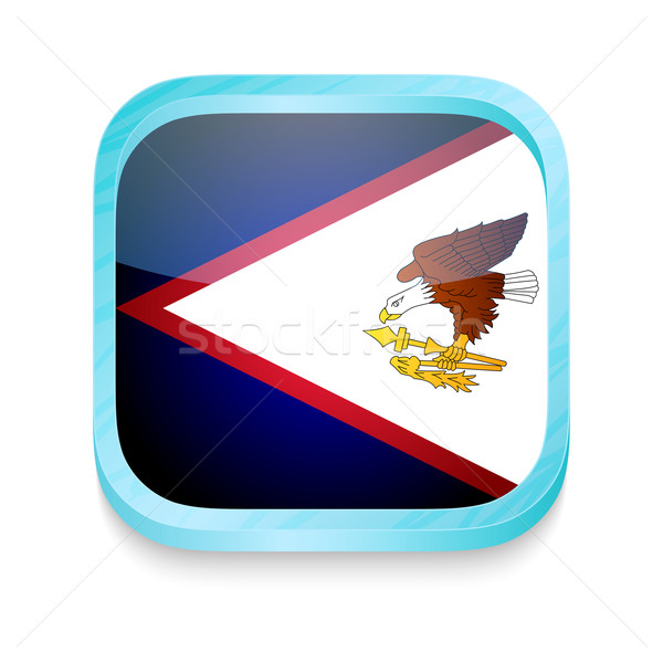 Foto stock: Botão · Samoa · Americana · bandeira · telefone · quadro