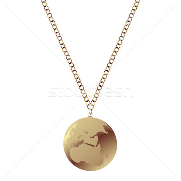 Stock photo: Polished gold necless