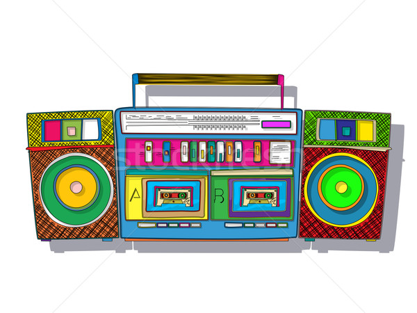 Pop Art boombox Stock photo © lirch