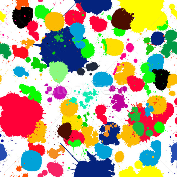 Stock photo:  ink splats pattern in colors