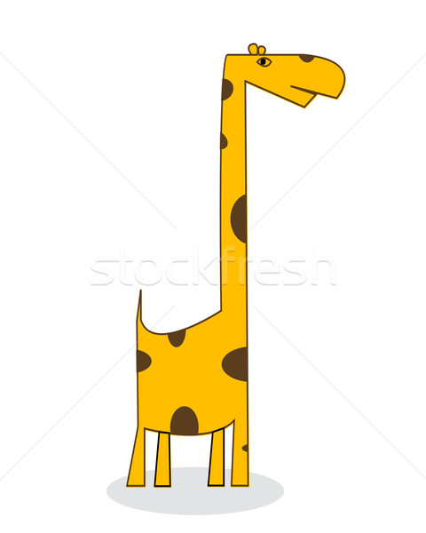 Clip Art Giraffe isoliert Objekt weiß Spaß Stock foto © lirch