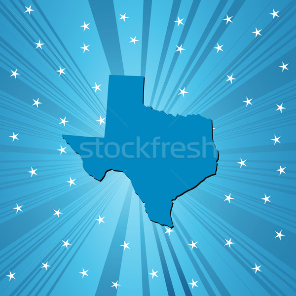 Blue Texas map Stock photo © lirch