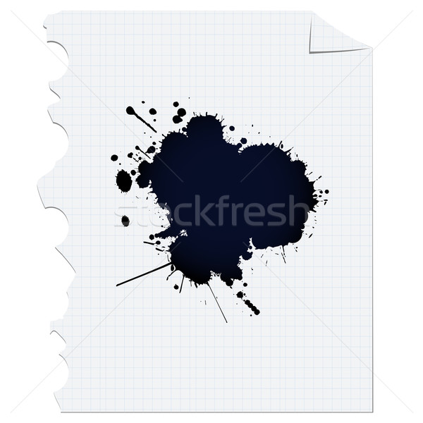 Inkt plek donkere papier verf Stockfoto © lirch