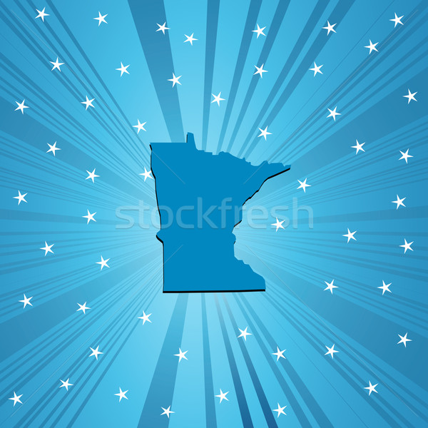 Blue Minnesota map Stock photo © lirch