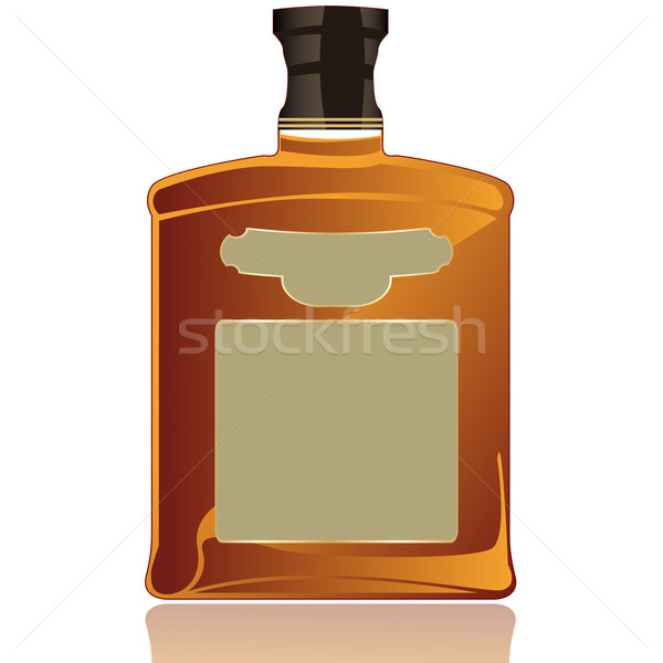 Whisky botella etiqueta Internet azul beber Foto stock © lirch