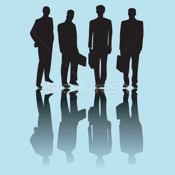 [[stock_photo]]: Homme · d'affaires · silhouettes · bleu · mains · main · homme