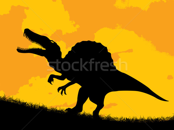 Dinosaur silhouette Stock photo © lirch