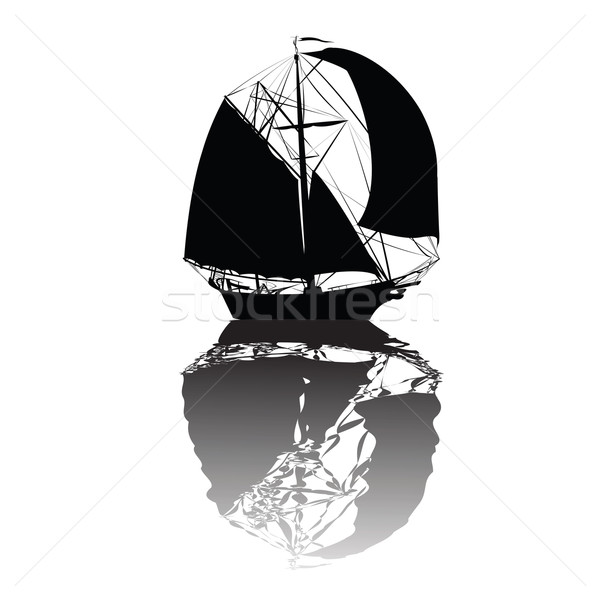 boat vector silhouette Stock photo © lirch