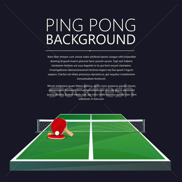 Ping pong legno sport design frame palla Foto d'archivio © lirch