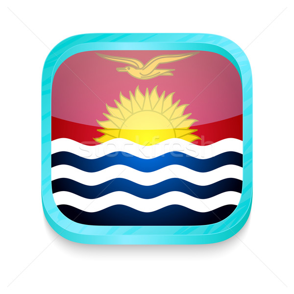 Botão Kiribati bandeira telefone quadro Foto stock © lirch
