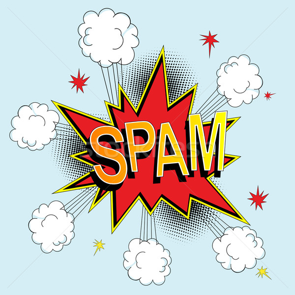 Spam icon komische stijl pop art abstract Stockfoto © lirch