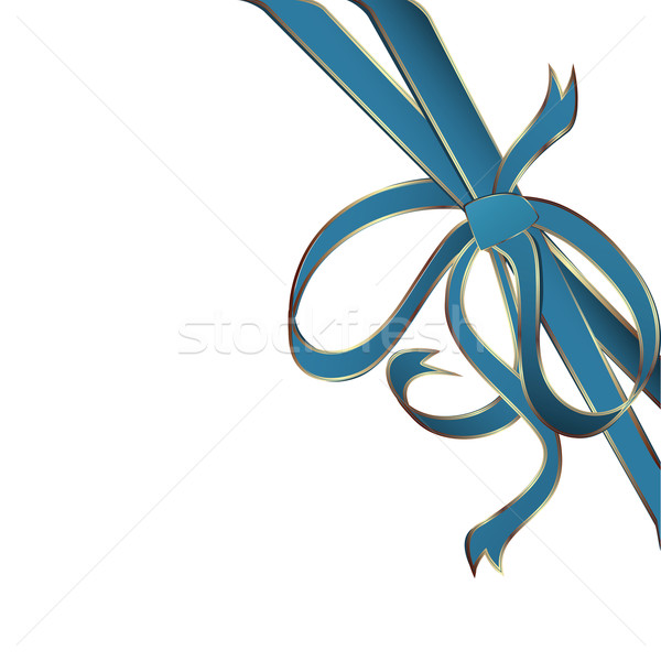 Albastru colţ panglică decorativ Imagine de stoc © lirch