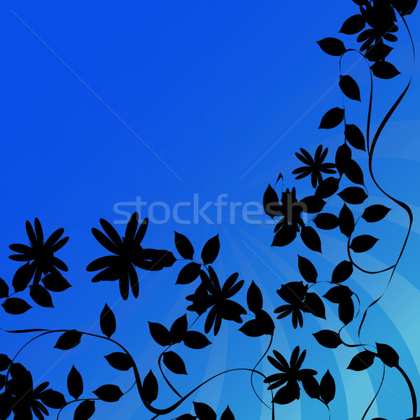 Flowers silhouettes background Stock photo © lirch