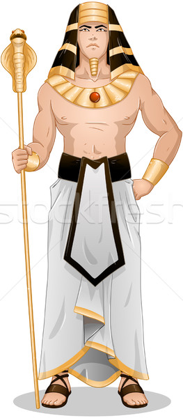 Egyptian Pharaoh Standing For Passover Stock photo © LironPeer