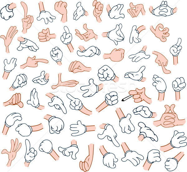 Stock photo: Cartoon Hands Pack 1