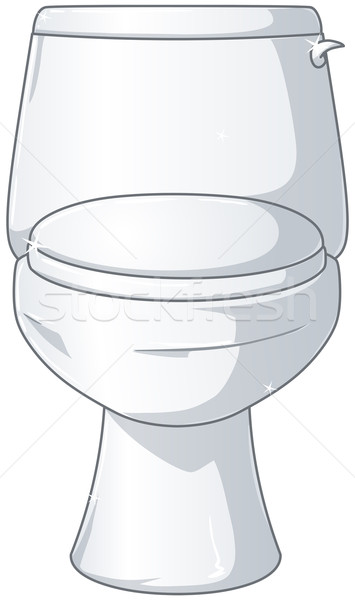 Alb toaletă acasă stea cisternă Imagine de stoc © LironPeer