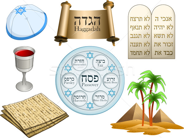 Passover Symbols Pack Stock photo © LironPeer